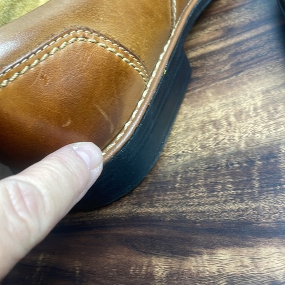 NEW SANDRO MOSCOLONI CENTER SEAM DOUBLE GORE TAN SLIPON DOUGLAS Size 8.5 D - Picture 7 of 15